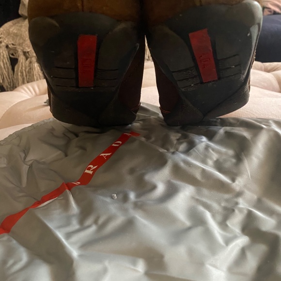 Prada Brown Suede Sneakers - Picture 3 of 5